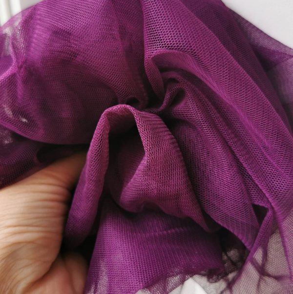 Soft Magenta Tulle Mesh Fabric