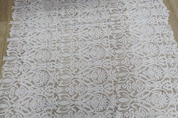 white guipure dress fabric