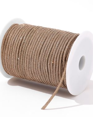 Luxury 4mm Champagne Crystal Rope Round Rhinestone Rope Trim