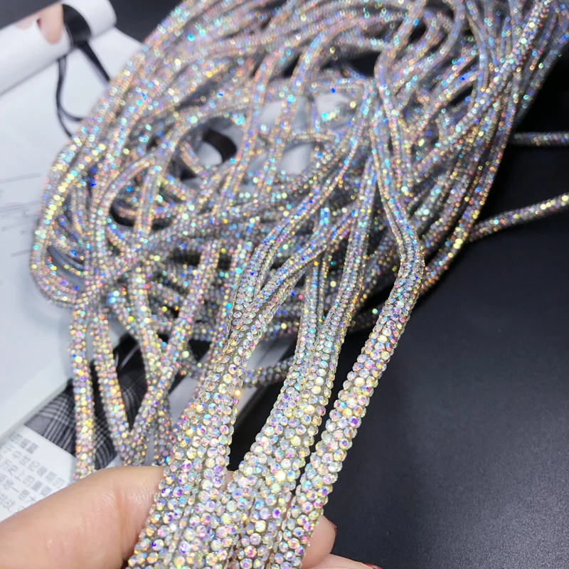 Luxury 7mm Crystal Rope Round Rhinestone Ropr Trim Luxury 7mm Crystal Rope Round Rhinestone Ropr Trim