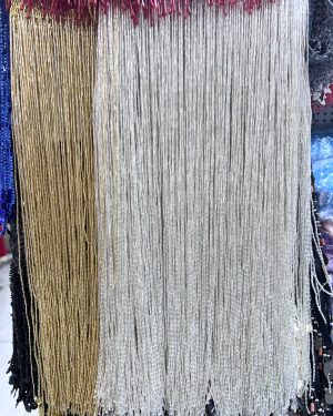 50c,m so;ver beads trim