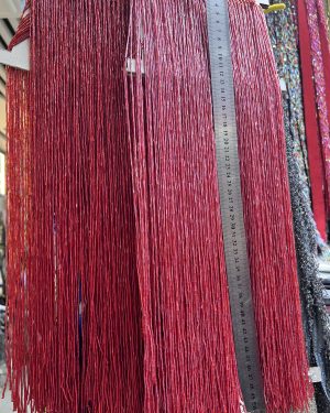 50 cm red crystal bead tassel trim