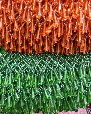 Horseshoe-Shaped Beaded Tassel Trim