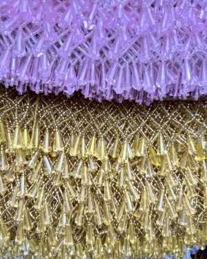 Horseshoe-Shaped Beaded Tassel Trim
