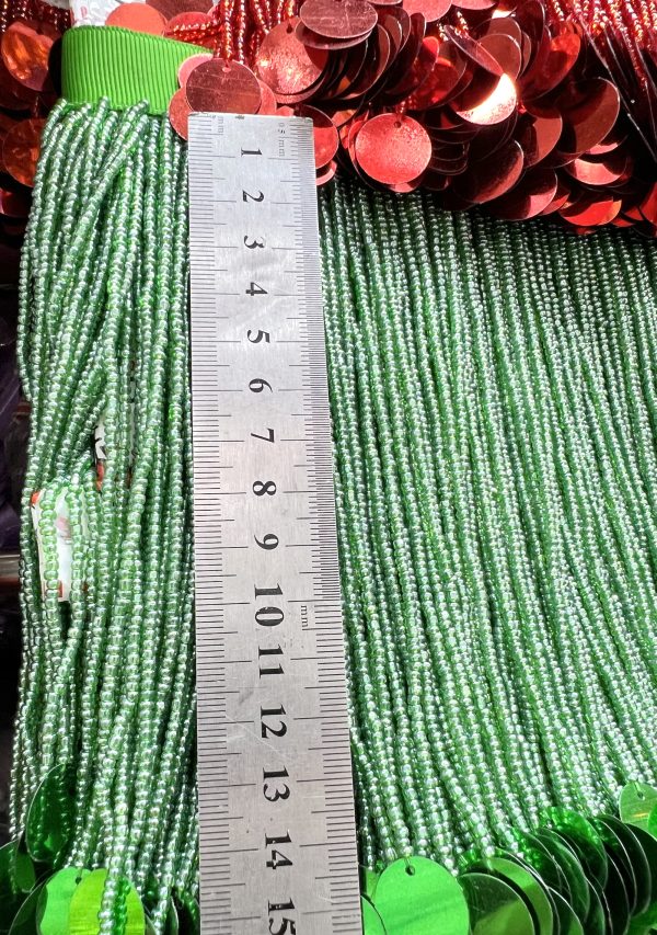 crystal beads with sequins trim