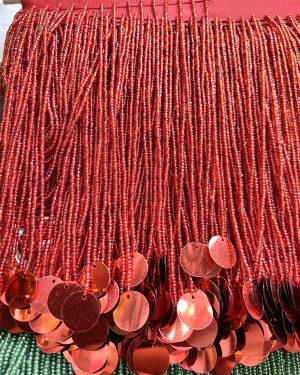 crystal beads with sequins trim