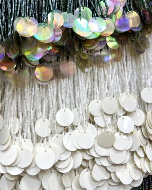 crystal beads with sequins trim