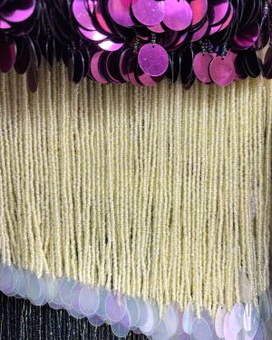 crystal beads with sequins trim